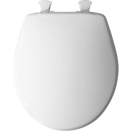 Bemis 4009289 Easy Clean Round Plastic Toilet Seat; White